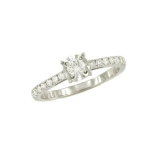 Roman Joyero Anillos<Anillo CHAMBERY solitario de brillante en oro blanco de 18 ktes
