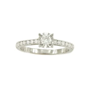 Roman Joyero Anillos<Anillo CHAMBERY solitario de brillante en oro blanco de 18 ktes