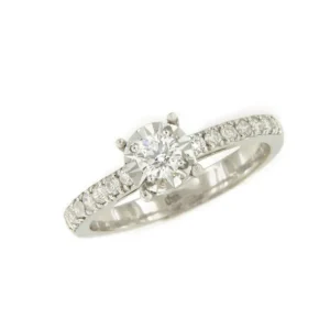 Roman Joyero Anillos<Anillo CHAMBERY solitario de brillante en oro blanco de 18 ktes