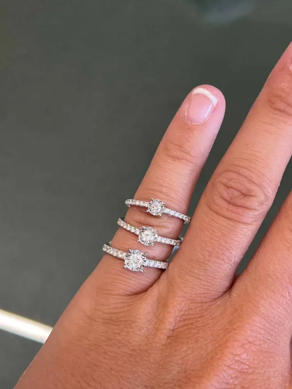 Roman Joyero Anillos<Anillo CHAMBERY solitario de brillante en oro blanco de 18 ktes