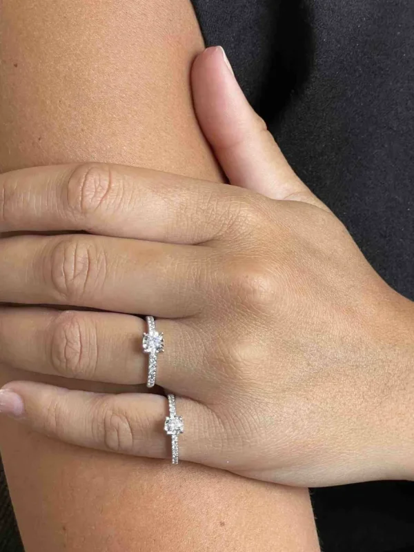 Roman Joyero Anillos<Anillo CHAMBERY solitario de brillante en oro blanco de 18 ktes