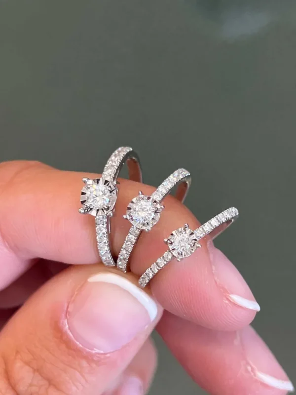 Roman Joyero Anillos<Anillo CHAMBERY solitario de brillante en oro blanco de 18 ktes