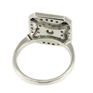 Roman Joyero Anillos<Anillo CLERMONT- FERRAND oro blanco 18 ktes zafiro y brillantes.