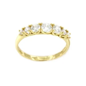 Roman Joyero Anillos<Anillo CURA alianza de circonitas en oro amarillo de 18 kilates