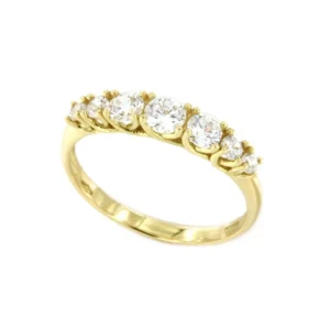 Roman Joyero Anillos<Anillo CURA alianza de circonitas en oro amarillo de 18 kilates