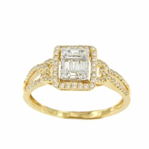 Roman Joyero Anillos<Anillo CURIOSO con diamantes en oro amarillo de 18 kilates