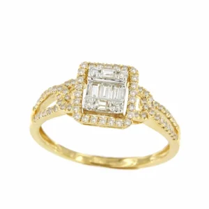Roman Joyero Anillos<Anillo CURIOSO con diamantes en oro amarillo de 18 kilates