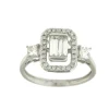 Roman Joyero Anillos<Anillo de compromiso en oro blanco con diamantes