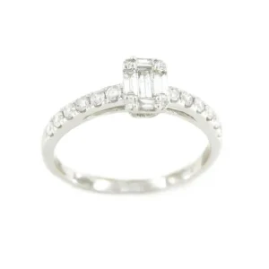 Roman Joyero Anillos<Anillo de compromiso NURAN oro blanco 18 ktes y brillantes