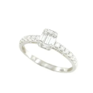 Roman Joyero Anillos<Anillo de compromiso NURAN oro blanco 18 ktes y brillantes