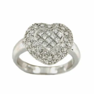 Roman Joyero Anillos<Anillo de oro blanco AYGUN con diamantes en 2 tallas