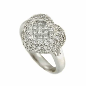 Roman Joyero Anillos<Anillo de oro blanco AYGUN con diamantes en 2 tallas