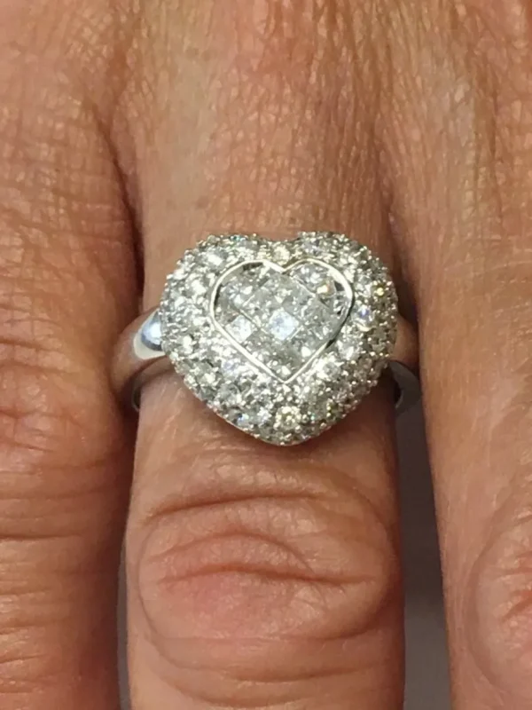Roman Joyero Anillos<Anillo de oro blanco AYGUN con diamantes en 2 tallas