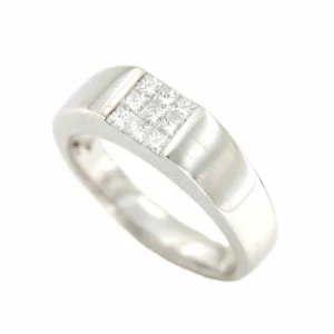 Roman Joyero Anillos<Anillo de oro blanco DAMLA con diamantes talla princesa