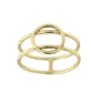 Roman Joyero Anillos<Anillo de plata calado con baño de oro y círculo superior