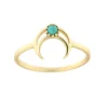 Roman Joyero Anillos<Anillo de plata con baño de oro y turquesa.