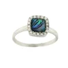 Roman Joyero Anillos<Anillo de plata con piedra cristal abalone.