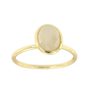 Roman Joyero Anillos<Anillo de plata con piedra moon stone.