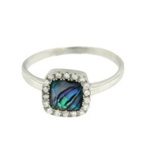 Roman Joyero Anillos<Anillo de plata con piedra cristal abalone.