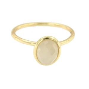 Roman Joyero Anillos<Anillo de plata con piedra moon stone.