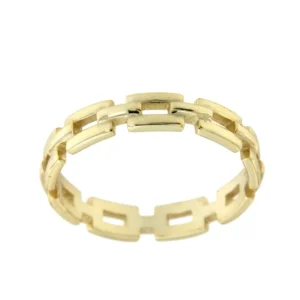 Roman Joyero Anillos<Anillo de plata de primera ley chapado con diseño de eslabones