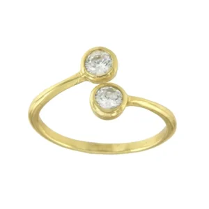 Roman Joyero Anillos<Anillo de plata ley Tú y Yo chapado o rodiado con solitarios