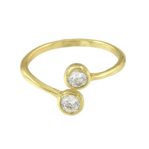 Roman Joyero Anillos<Anillo de plata ley Tú y Yo chapado o rodiado con solitarios