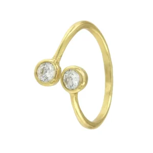 Roman Joyero Anillos<Anillo de plata ley Tú y Yo chapado o rodiado con solitarios