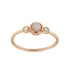 Roman Joyero Anillos<Anillo de plata rosada con madreperla en bola y circonitas