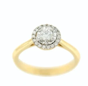 Roman Joyero Anillos<Anillo DI QUE SI solitario oro 18 ktes con brillantes