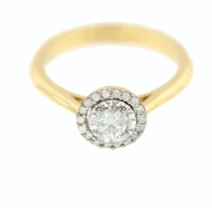 Roman Joyero Anillos<Anillo DI QUE SI solitario oro 18 ktes con brillantes