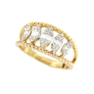 Roman Joyero Anillos<Anillo DILARAN en oro 3 colores de 18 kilates con brillantes