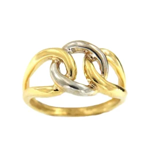 Roman Joyero Anillos<Anillo ECRIN en oro amarillo y oro blanco de 18 kilates