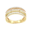 Roman Joyero Anillos<Anillo EDIL 5 alianzas en oro 3 colores con brillantes y baguettes