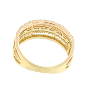 Roman Joyero Anillos<Anillo EDIL 5 alianzas en oro 3 colores con brillantes y baguettes
