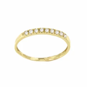 Roman Joyero Anillos<Anillo ESPIRIA alianza con circonitas en oro amarillo de 18 kilates