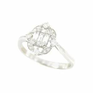 Roman Joyero Anillos<Anillo FINAN en oro blanco de 18 kts con brillantes y baguettes