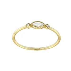 Roman Joyero Anillos<Anillo fino de plata chapada o rodiada con circonita ovalada
