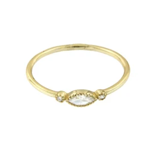 Roman Joyero Anillos<Anillo fino de plata chapada o rodiada con circonita ovalada