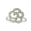 Roman Joyero Anillos<Anillo fino de plata con baño de rodio y flor de circonitas
