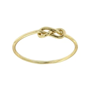Roman Joyero Anillos<Anillo fino de plata con baño de oro y nudo marinero