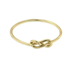 Roman Joyero Anillos<Anillo fino de plata con baño de oro y nudo marinero