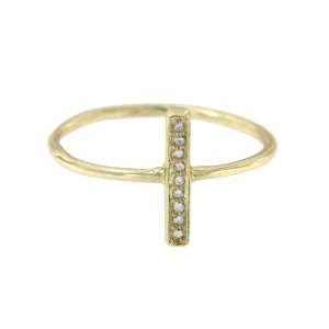 Roman Joyero Anillos<Anillo fino de plata de primera ley con barra de circonitas