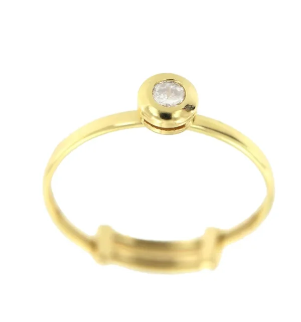 Roman Joyero Anillos<Anillo fino KADER en oro amarillo con pequeña circonita central