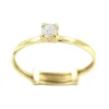 Roman Joyero Anillos<Anillo fino KELEBEK en oro amarillo con pequeña circonita central