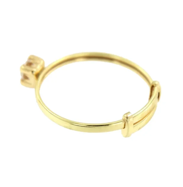 Roman Joyero Anillos<Anillo fino KELEBEK en oro amarillo con pequeña circonita central