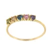 Roman Joyero Anillos<Anillo fino LALE en oro amarillo con pequeños cuarzos de colores