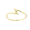 Roman Joyero Anillos<Anillo fino plata con baño de oro y ganchos cruzados