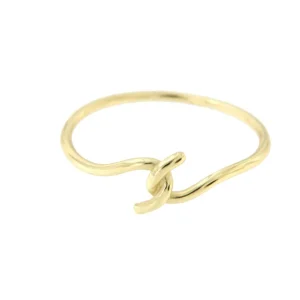 Roman Joyero Anillos<Anillo fino plata con baño de oro y ganchos cruzados