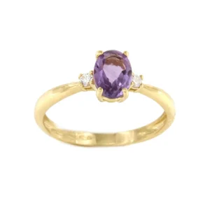 Roman Joyero Anillos<Anillo GASTON oro amarillo de 18 kilates con circonitas y piedra semipreciosa